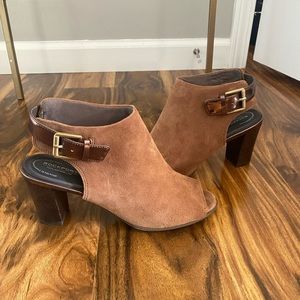 Brown bootie heels